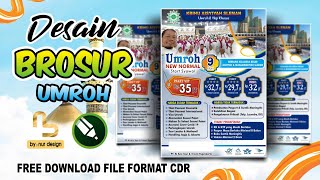 Desain Brosur Umroh Keren Menggunakan CorelDRAW (Free File CDR)