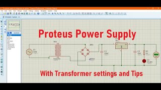 Proteus Power Supply STEP by STEP 12V