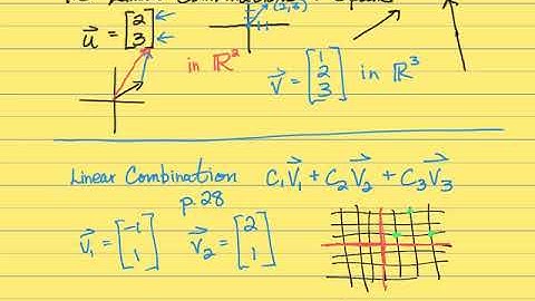 1.3 Linear Combinations and Spans