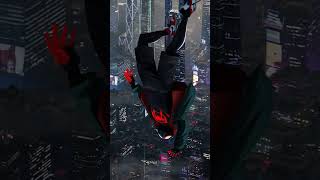 Miles Morales Falling Upside Down Spider-Man Into The Spider-Verse Live Wallpaper