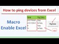 Device Ping from Excel file | Macro enable excel