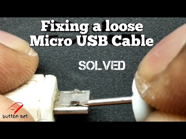 Interpretive Fascinate Estate SOLVED "Cable Disconnected" || How to Fixing the loose contact in micro usb  Charging cables || DIY - YouTube