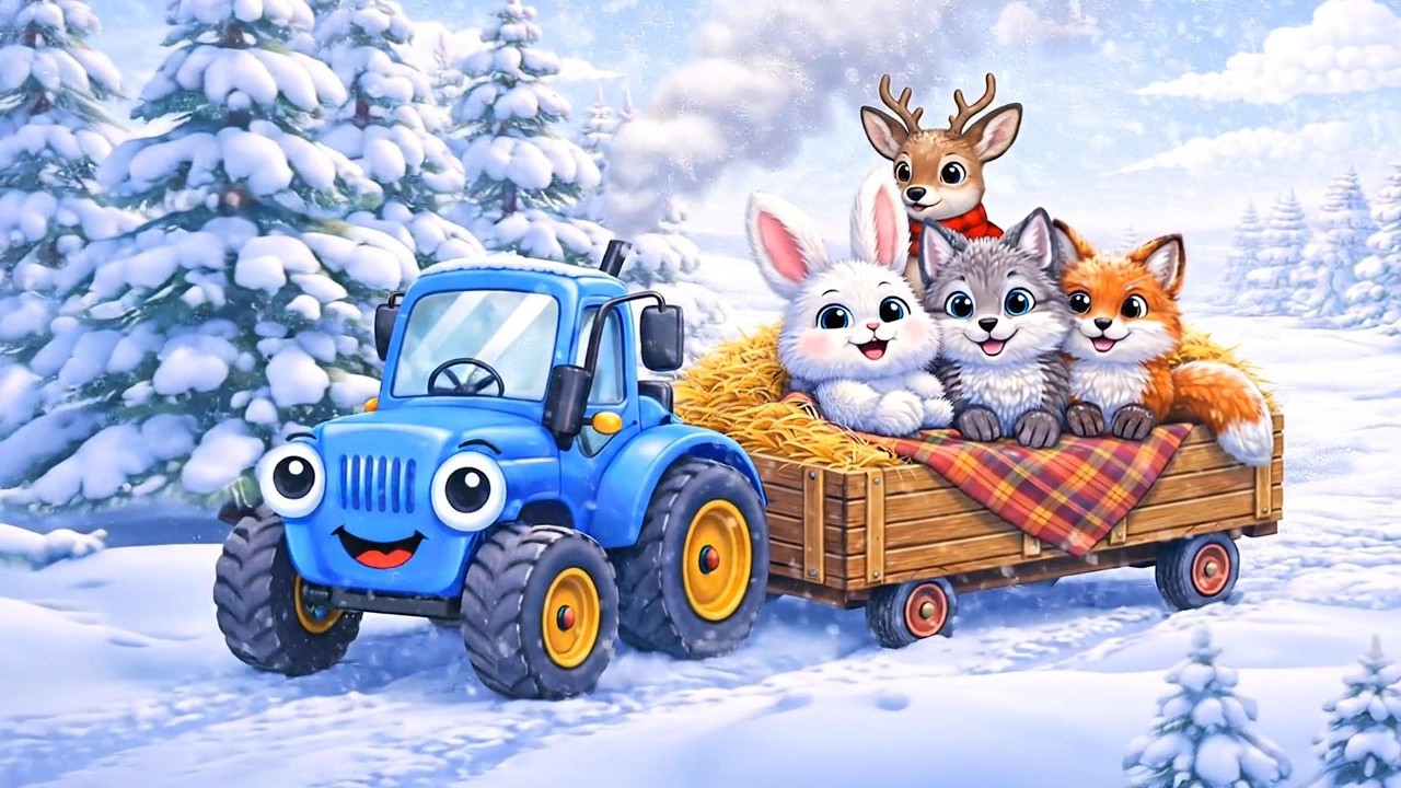 Синій Трактор взимку ❄️ Зимові пригоди на фермі | 6 мультиків підряд