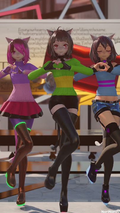 ❤️LoveYouSoMuch💕Kitty Cat Chara Frisk Betty/Bete NoireのSuki Suki Sukiスキ好きUndertale/Glitchtale/UT MMD