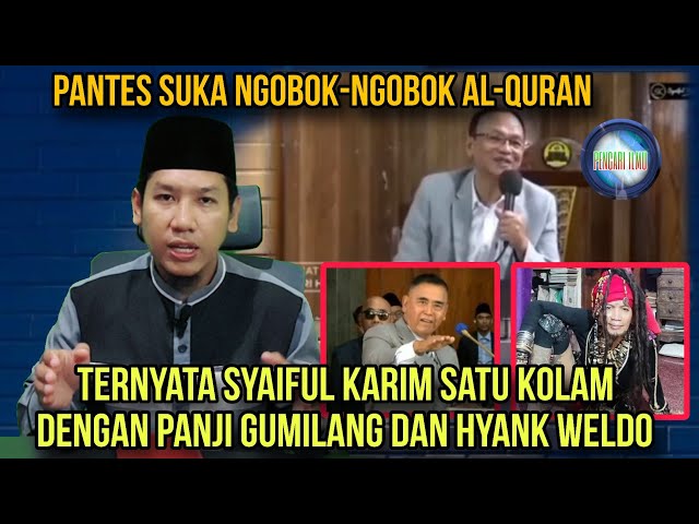 Pantes Suka Ngobok-ngobok Al-Quran Ternyata Satu Kolam Dengan Panji Gumilang Dan Hyank Weldo class=