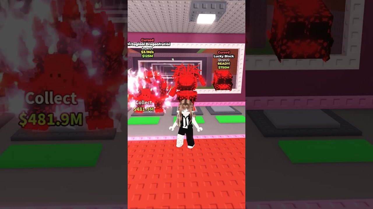 Opening 10 Cursed Lucky Blocks In Steal a brainrot #shorts