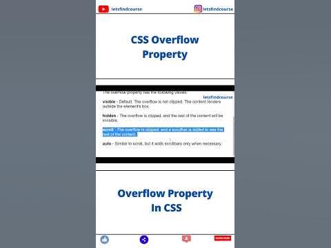 CSS Overflow Property | Overflow Property In CSS #css - YouTube