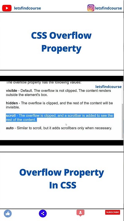 CSS Overflow Property | Overflow Property In CSS #css - YouTube