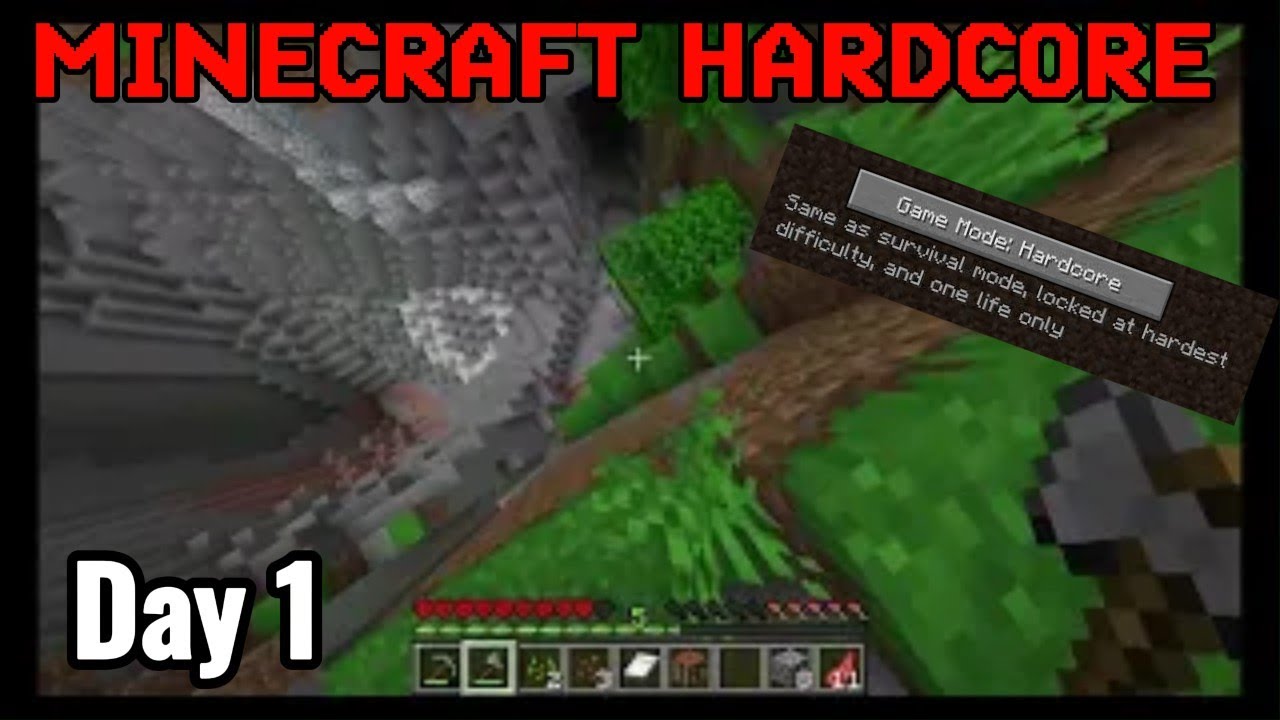 Minecraft Hardcore DAY 1 - YouTube