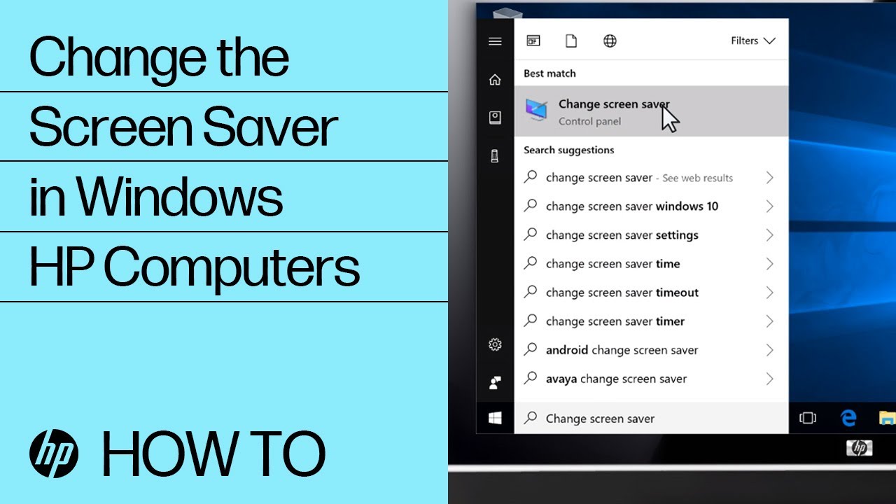 Change The Screen Saver In Windows Hp Computers Hp Youtube