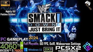 WWE SmackDown Just Bring It PC Gameplay | PCSX2 | 4k60FPS | Full Playable | PS2 Emulator | 2024