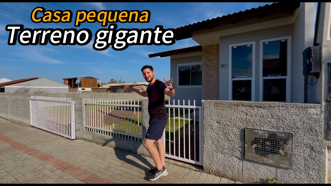 Casa de 60m ² com TRÊS QUARTOS e TERRENO GIGANTE 😱🏡🥰