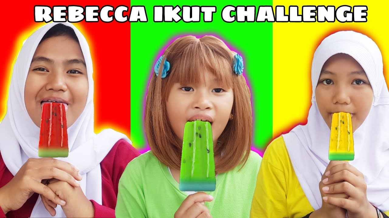 TANTANGAN MAKANAN 1 WARNA | MERAH KUNING HIJAU - YouTube