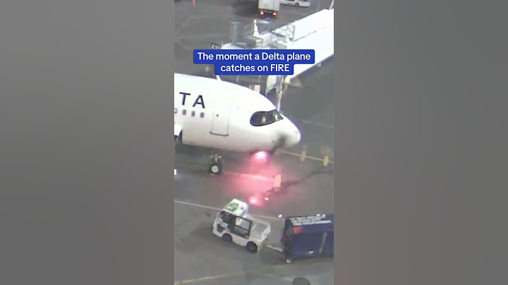 Terrifying moment Delta plane catches on FIRE forcing passengers to flee