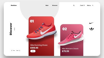 Shoe Website UI Design using Adobe Xd - Speed Design