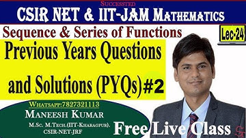 Previous Years Questions and Solutions | Sequence & Series of Functions || lec-24