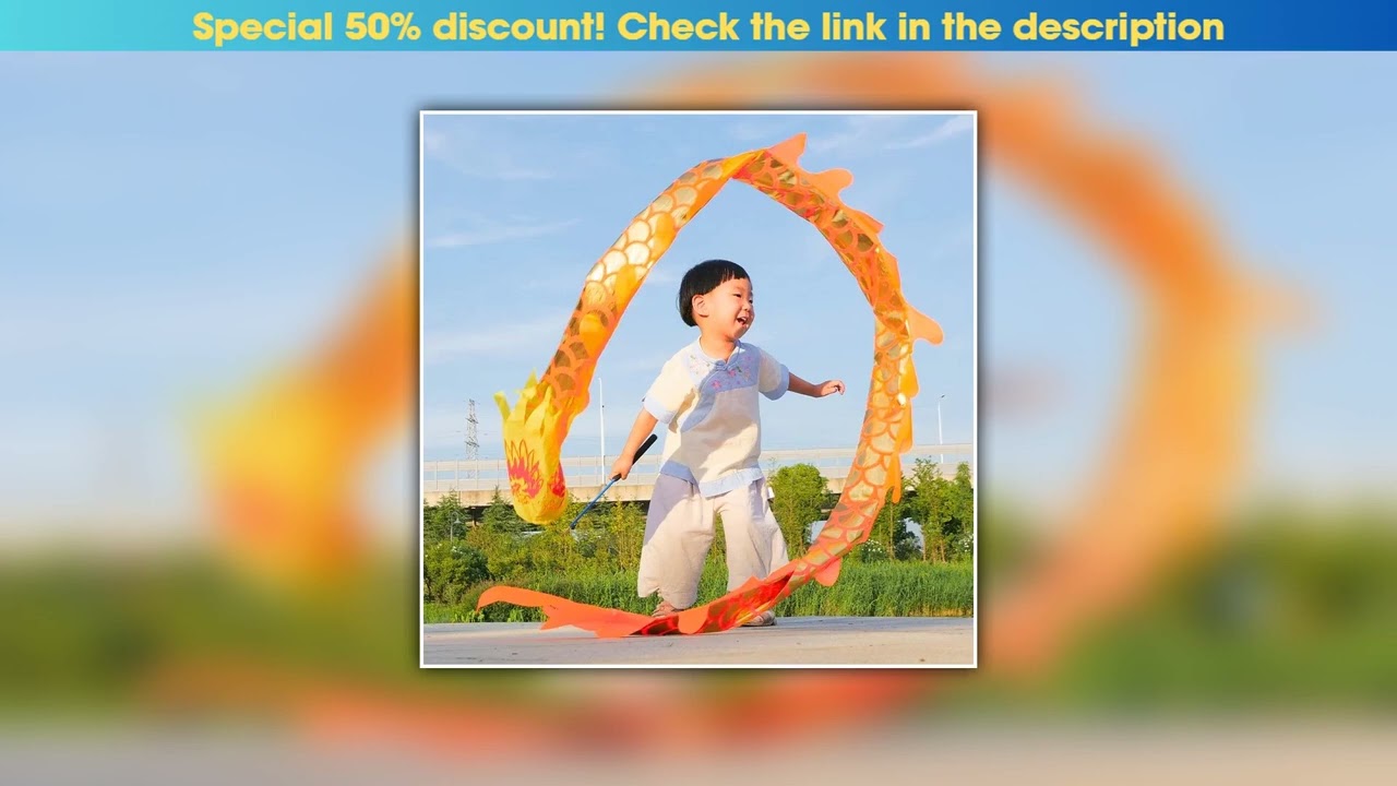 Top Dragon Dance Ribbon Fitness Throwing Dragon Body Props Children's Square Playing Dragons Bamboo