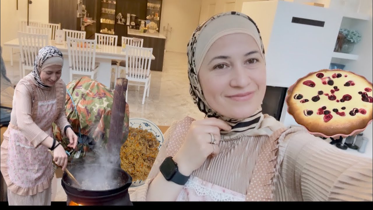 Плов на костре😍/О соке сельдерея/Печём пирог 🥧