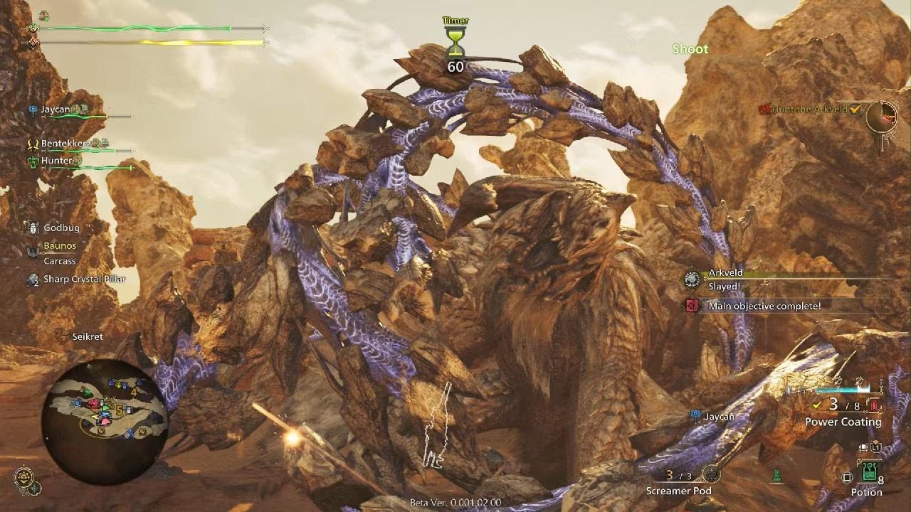 Monster Hunter Wilds Beta test Arkvled hunt - YouTube