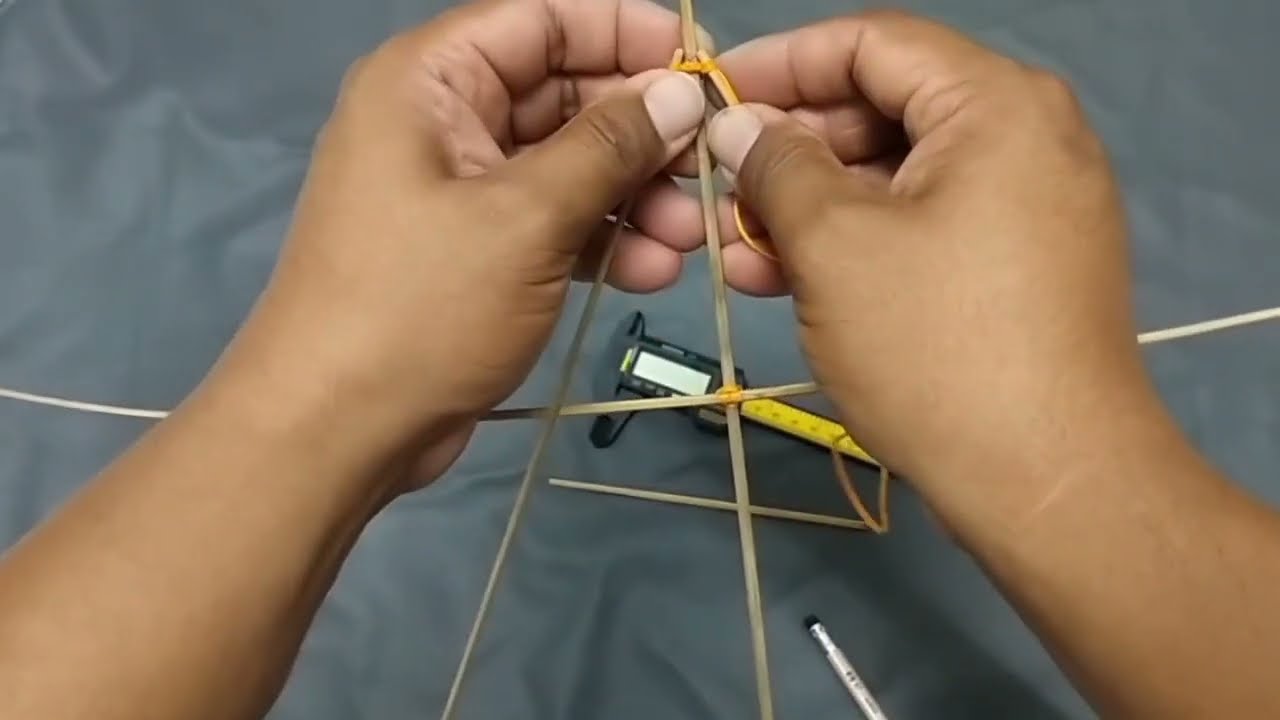 [มัดส่วนขาว่าว] การมัด ขา ว่าวจุฬา 71 ซม. (สัดส่วน คำอธิบาย ใต้คลิปครับ)