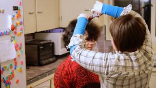 Kate Cuts Brendan's Hair