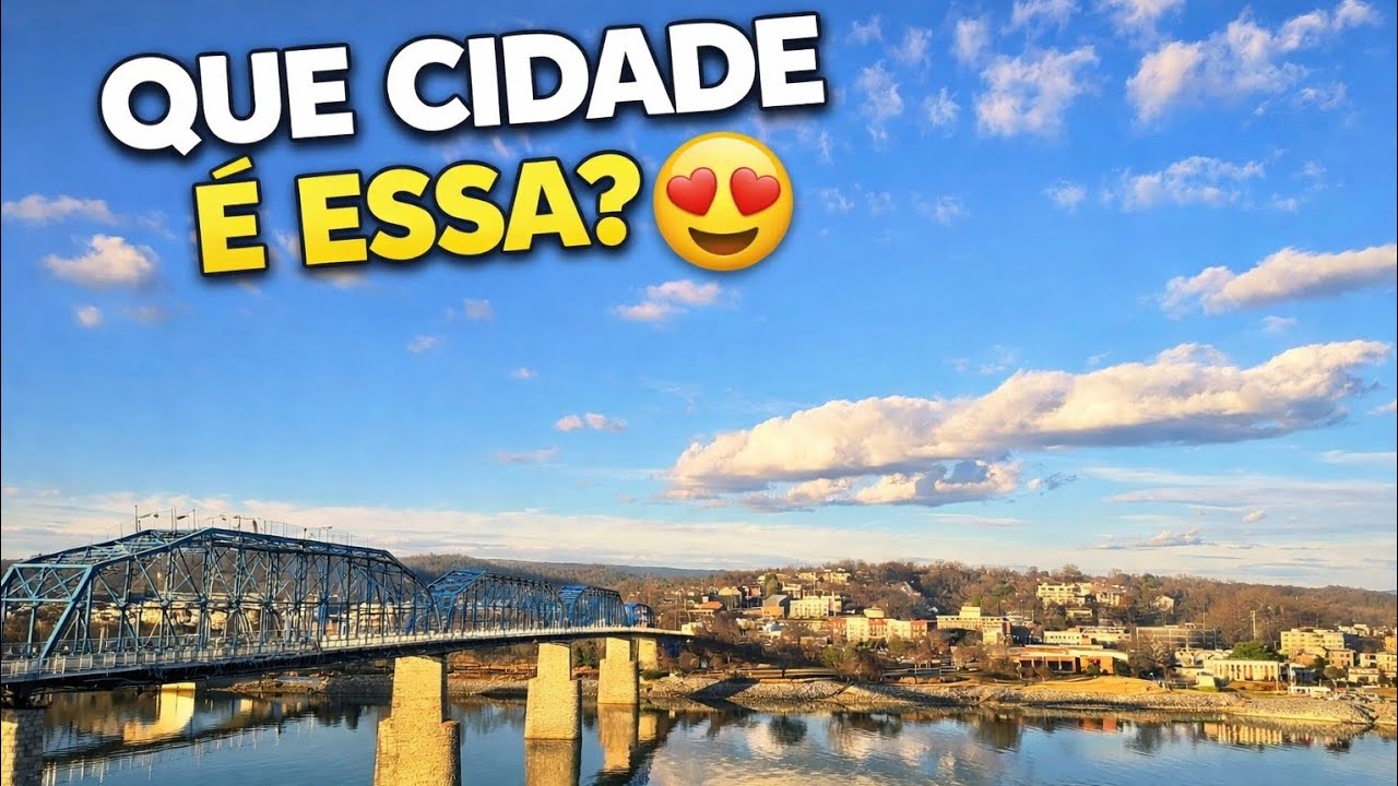 Chattanooga TN nos encantou 😍 | Vista do rio, pôr do sol e Lookout Mountain