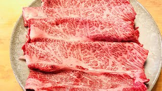 【神】超高級宮崎牛をスキレットですき焼きして食べるだけの動画
