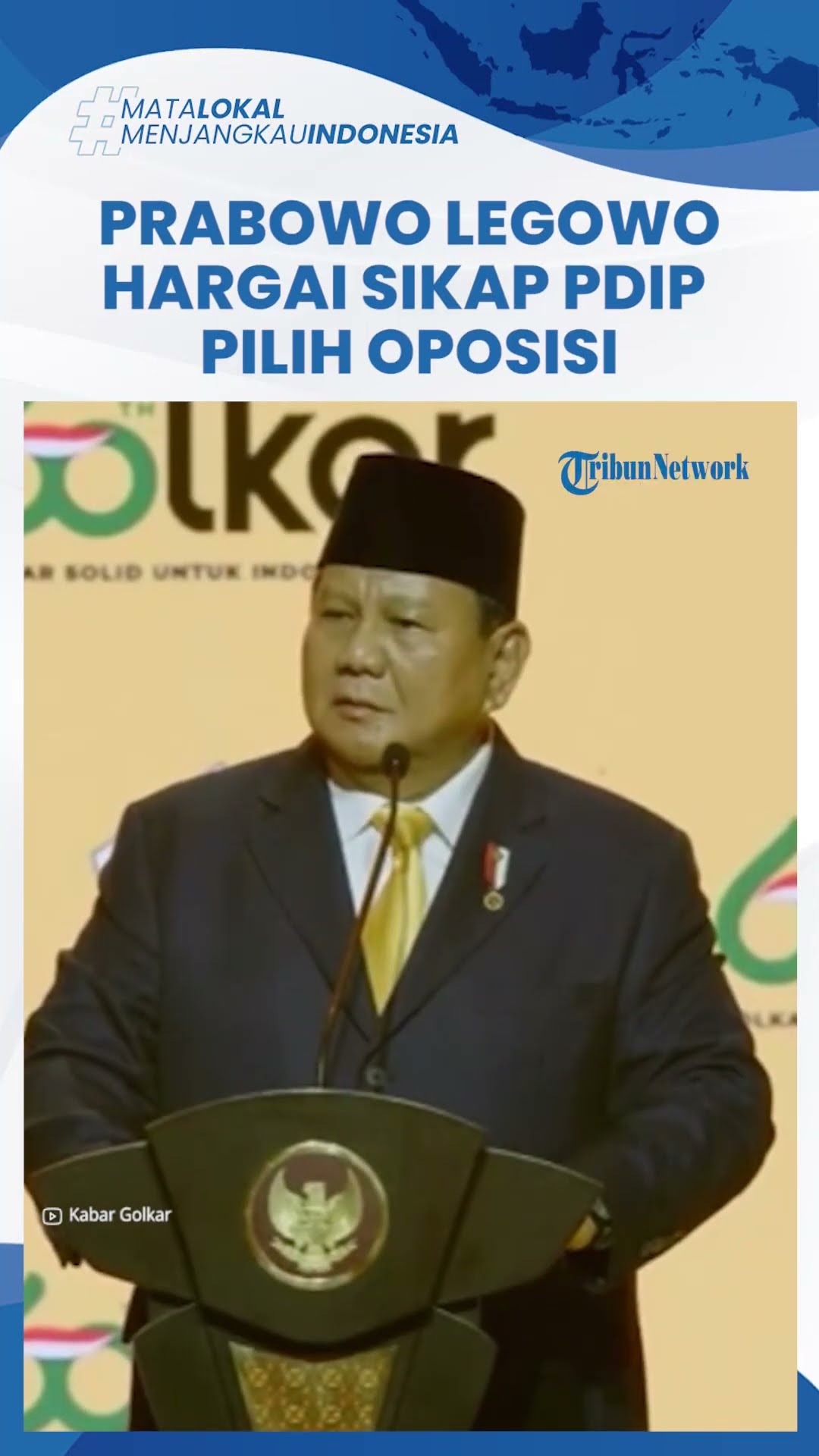 Prabowo Tegaskan Legowo Hargai Sikap PDIP yang Pilih Jadi Oposisi: Tugas Mereka Mengawasi Kita