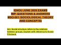 MSO-001 IGNOU JUNE 2025 EXAMS IMP. QUES & ANS Social structure relations b/w groups Evans Pritchard