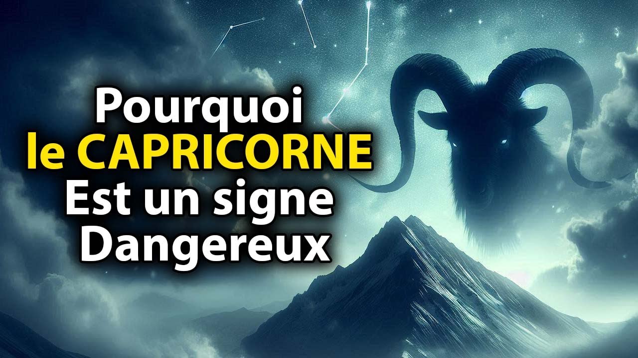 Pourquoi le CAPRICORNE est-il un signe du zodiaque dangereux.