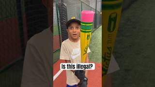 Is this legal in baseball? 🤣⚾️#pencil #bat #baseball #bat #review #tiktok #foryou #sports