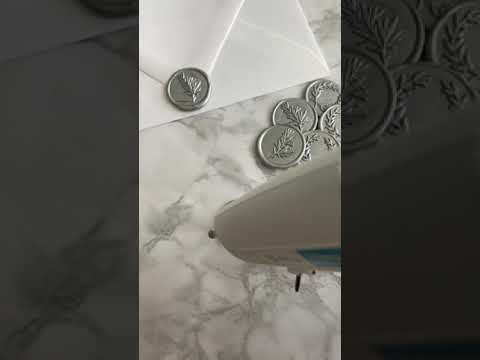 فيديو ختم الشمع الفضي المعدني أختام شمع الزفاف زفاف 