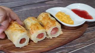 Paratha Sosej Gulung Air Fryer GUNA 2 BAHAN JE!!| Sausage Paratha Roll Air Fryer