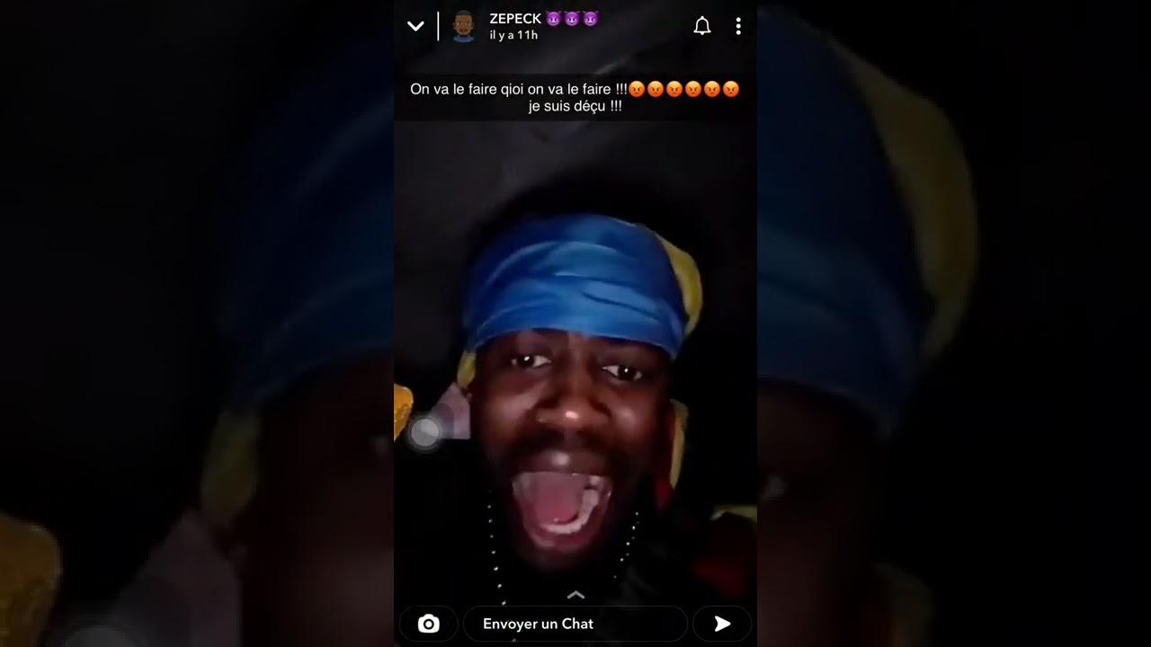 Story Snapchat de Zepeck après la défaite du Congo face au Maroc (barrages CDM) - 2022 / PART 1