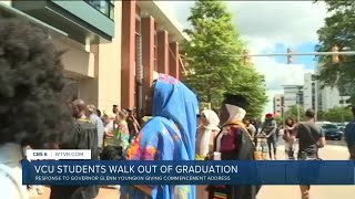 VCU students walk out of graduation