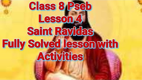 Class 8 #Pseb# lesson 4 Saint Ravidas # Fully Solved Activities 1-9# solved lesson 4 #@Mk BrainTree
