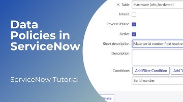 Data Policies in ServiceNow