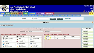 How to use the OPALS Inventory module