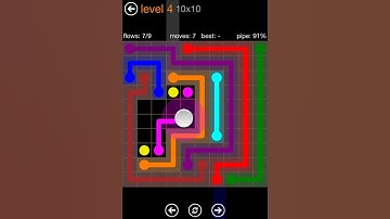 Flow Free 10X10 level 4 walkthrough