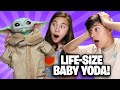 LIFE-SIZE BABY YODA GROGU!!! Kids React to THE CHILD - The Mandalorian! Sideshow