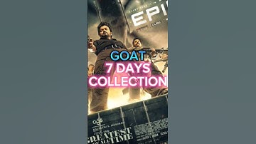 GOAT MOVIE 1 WEEK BOX OFFICE COLLECTION #shorts #vijaythalapathy #goat #movie