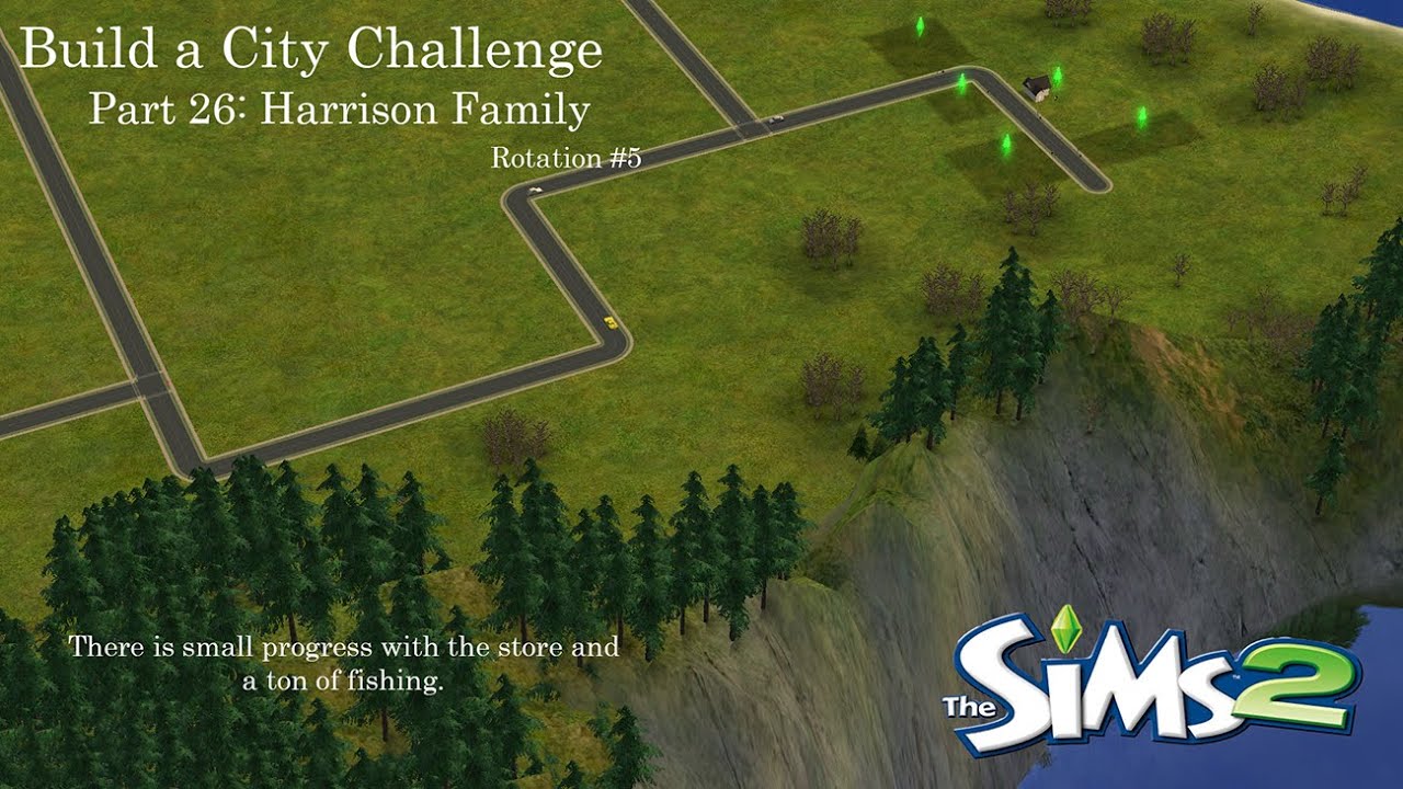Задание «Построй город» в Sims 2 (Часть 26) | Семья Харрисон | Рыбалка, рыбалка и ещё раз рыбалка