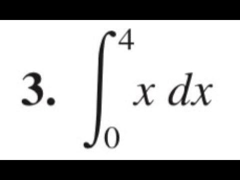 integrate xdx from x=0 to 4, sketch the region whose area is ...