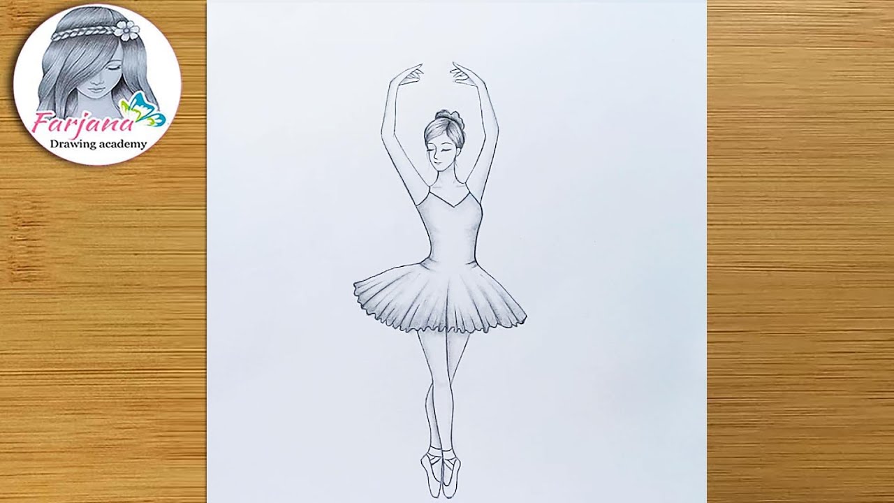 How to draw a dancing girl - pencil sketch || Easy dancing girl drawing ...