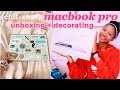 new macbook pro unboxing + decorating!