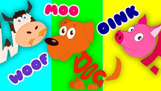 Animal Sounds Song + More Learning Rhymes For Kids