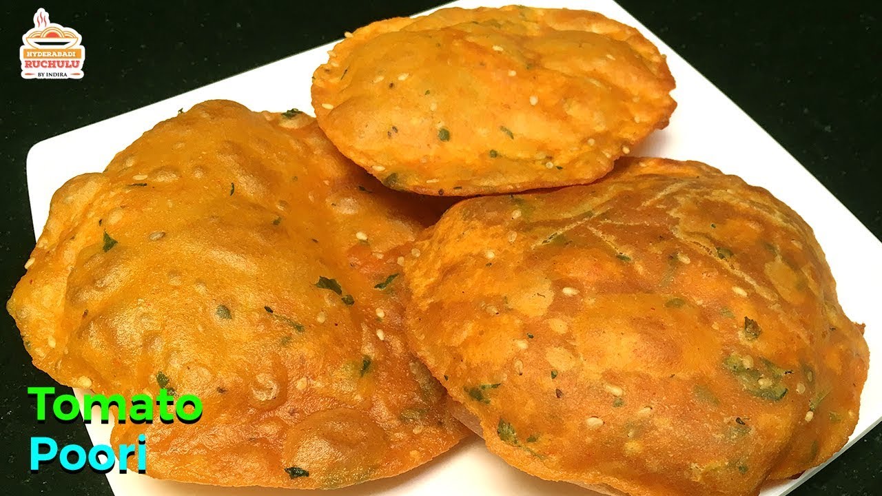 Different Style Poori Recipe | పూరీ ఎప్పుడూ తినేలా కాకుండా కొత్తగా టమాట తో పూరీ చెయ్యండి బాగుంటుంది | Hyderabadi Ruchulu