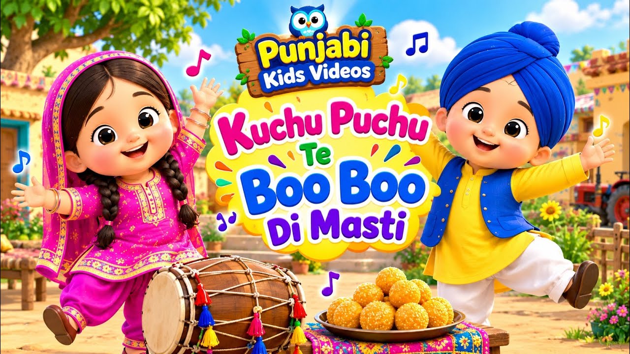 Test Time Boo Kuchu Puchu & Boo Boo’s Fun Time 🎵 | Punjabi Kids Rhymes | Funny ...