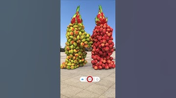 Create humanoid fruits & veggies characters 🥭 stand up and walking... 3D special effects #shorts