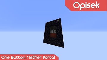 Smallest One Button Toggleable Nether Portal | Minecraft Redstone